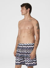 Swimshorts Missoni Long Zig Zag Boxer Blue Apoella
