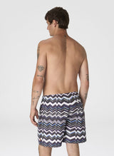 Swimshorts Missoni Long Zig Zag Boxer Blue Apoella