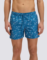 Swimshorts Sundek Golden Wave Short Boxer En Plein Air Fjord Blue Apoella