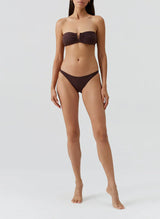 Swimwear Melissa Odabash Alba V Bandeau Bikini Top Brown Apoella