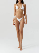 Swimwear Melissa Odabash Girona Triangle Bikini Top White Apoella