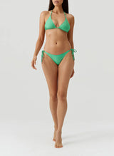 Swimwear Melissa Odabash Key West Triangle Bikini Top Green Zigzag Apoella