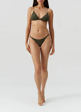 Swimwear Melissa Odabash Mexico  Bralette Chain Bikini Top Olive Apoella