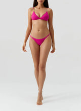 Swimwear Melissa Odabash Mexico  Bralette Chain Bikini Top Raspberry Apoella