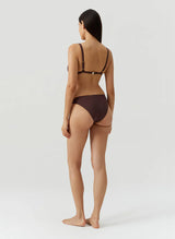 Swimwear Melissa Odabash Montenegro Bikini Bottom Brown Ribbed Apoella