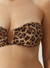 Swimwear Melissa Odabash Prague Bandeau Bikini Top Cheetah Apoella
