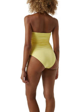 Swimwear Melissa Odabash Sydney Bandeau Rached One-Piece Yellow Apoella