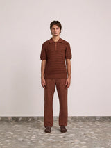 T-shirts Frescobol Carioca Vidal Crochet Polo Brown Apoella