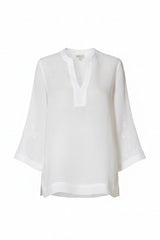 Tops Ancient Kallos Areti Cord Embroidered Long Sleeve Top White Apoella