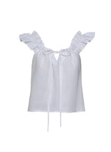 Tops Apoella Koko Ruffle Linen Top White Apoella