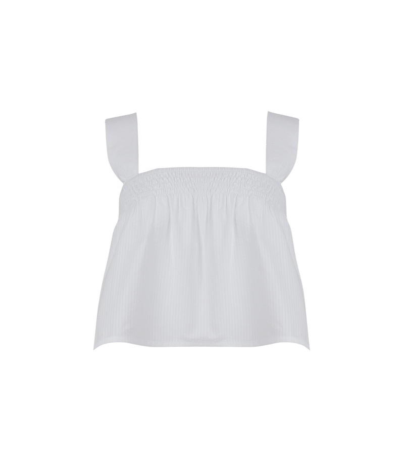 Tops Apoella Selini Smocked Top S/M / White Apoella