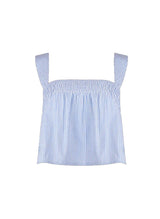Tops Apoella Selini Smocked Top Striped Blue Apoella