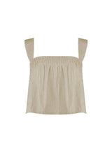 Tops Apoella Selini Smocked Top Striped Khaki Apoella