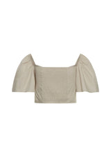 Tops APOELLA Sonia Crop Puff Sleeve Top Beige Apoella