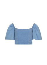 Tops APOELLA Sonia Crop Puff Sleeve Top Sky Apoella