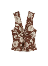 Tops Blue Cicada Gigi Top Flowers O/S / Flowers Apoella