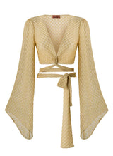 Tops Missoni Wrap Top in Lamé Viscose with Raschel Workmanship Apoella