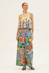 Tops RIANNA + NINA Tropica Fruta Puff Top Amelie Tucan Sky Apoella