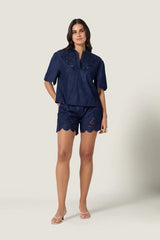 Tops Scarlett Poppies Sahira Top Denim Blue Apoella