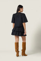 Tops Scarlett Poppies Vinetta Top Onyx Black M / Black Apoella