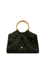 Totes APOELLA Andros Tote Bamboo Raffia Straw Bag Black O/S / Black Apoella