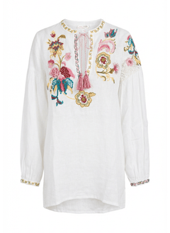 Tunic Anjuna Embroidered Tunic White Apoella