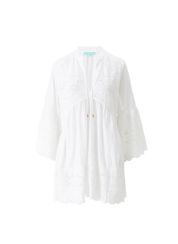 Tunic Melissa Odabash Sebena V Neck Bell Sleeve Tunic White Apoella