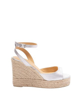 Wedges Castaner Blair 8ed Leather Wedge Espadrilles Plata Apoella