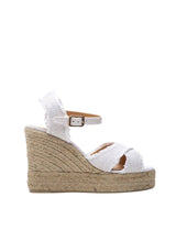 Wedges Castaner Bromelia Wedge Espadrilles Blanco Oro Apoella