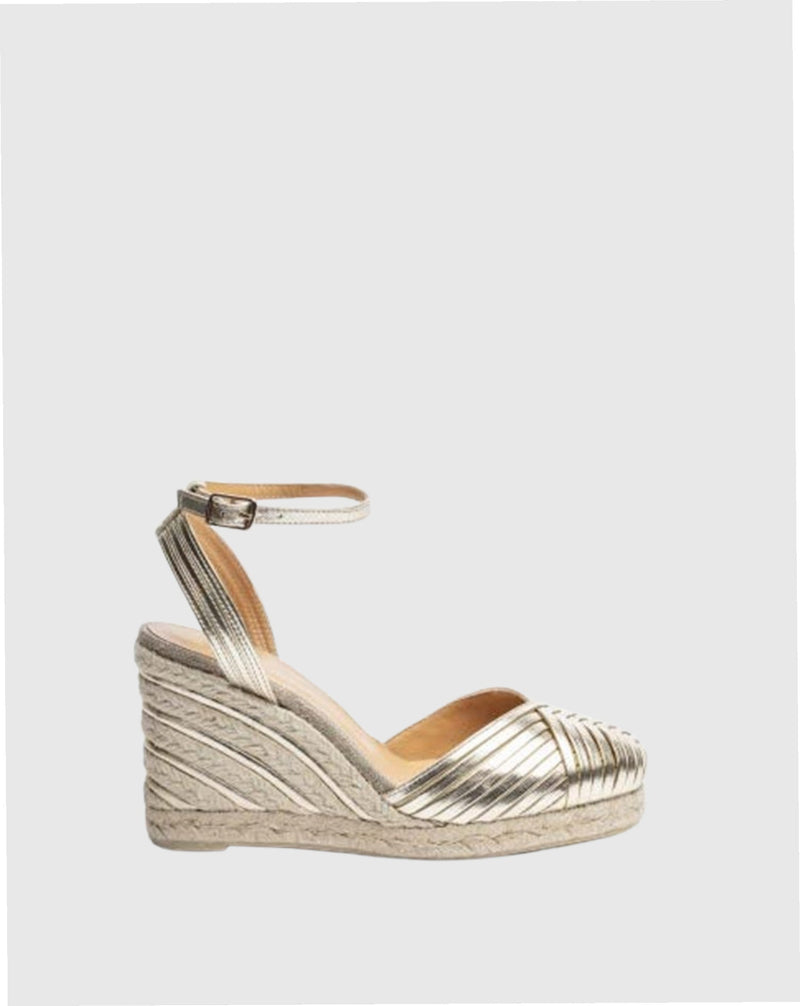 Wedges Castaner Cocoa 6 Wedge Espadrilles Platino Apoella