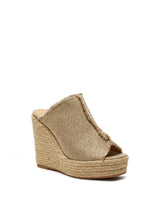 Wedges Castaner Fatima Mule Wedge Espadrilles Oro Claro Apoella