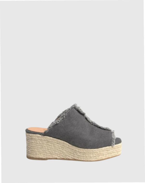 Wedges Castaner Queral Mule Wedge Espadrilles Charcoal Apoella