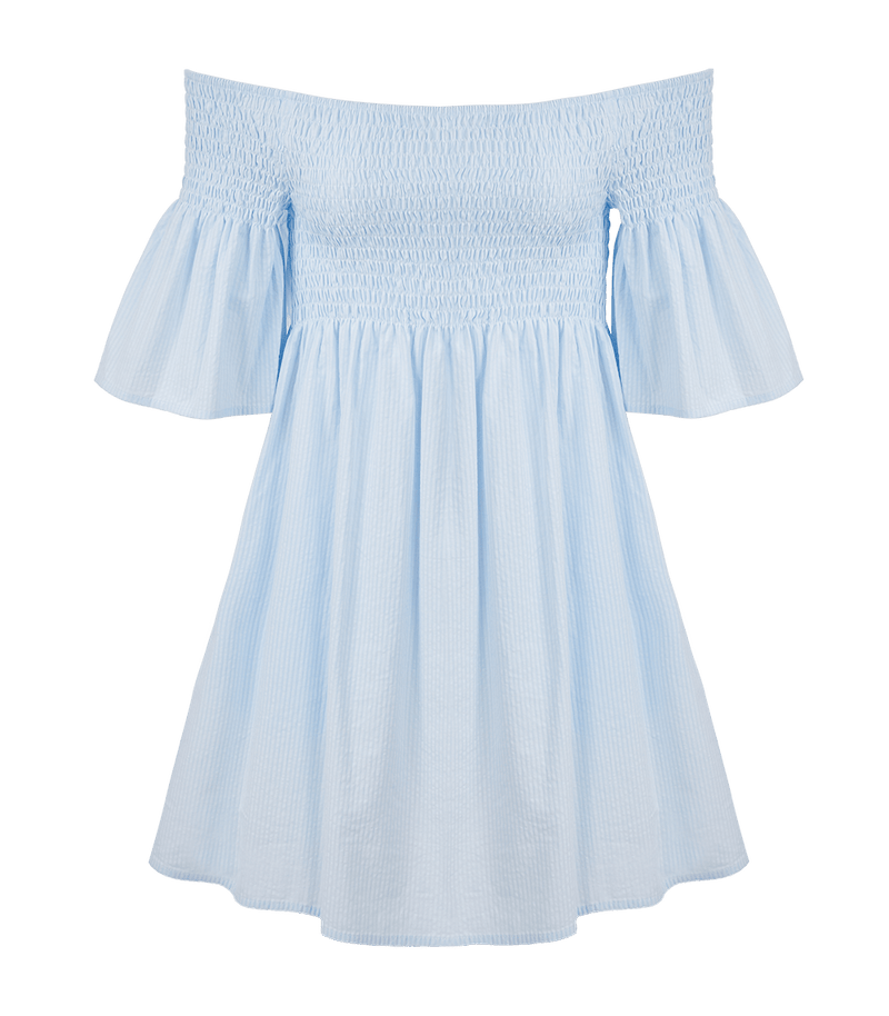 Dress Apoella Arianna Smocked Bell Sleeve Mini Dress S/M / Sky Apoella