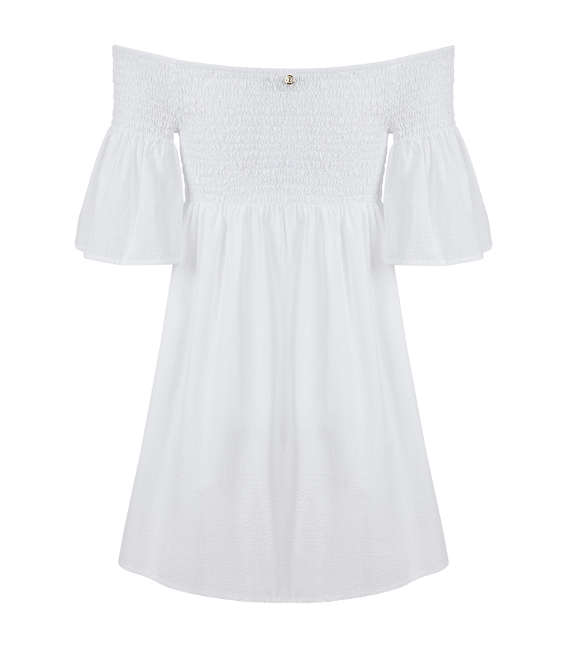 Dress Apoella Arianna Smocked Bell Sleeve Mini Dress Apoella