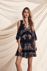 Dresses Camilla Restless Nights Button Up Short Dress Black Floral M / Black Floral Apoella