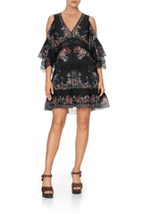 Dresses Camilla Restless Nights Button Up Short Dress Black Floral M / Black Floral Apoella