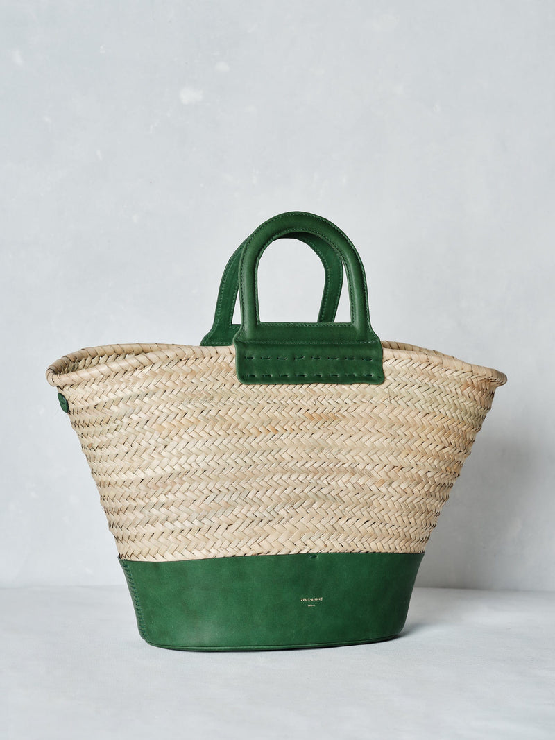 Handbags Zeus n Dione THALASSINI STRAW BEACH BAG GREEN / O/S Apoella