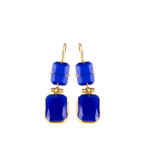 Jewelry Nes Paris Albane Earrings Double Cat Eyes Cristal Tinted Swarovski Gold Plated O/S / Blue Apoella