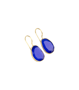 Jewelry Nes Paris Alice Earrings Cat Eyes Pebble Smallest Model Gold Plated O/S / Blue Apoella