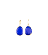 Jewelry Nes Paris Alice Earrings Cat Eyes Pebble Smallest Model Gold Plated O/S / Blue Apoella