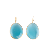 Jewelry Nes Paris Molly Earrings Cat Eyes Pebble Large Model Gold Plated O/S / Light Blue Apoella