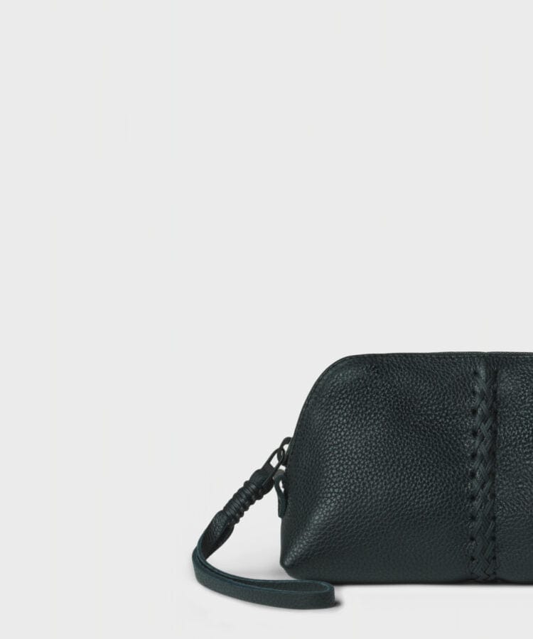 Mini Tote Callista Crafts Vanity Case Grained Leather Black O/S / Black Apoella