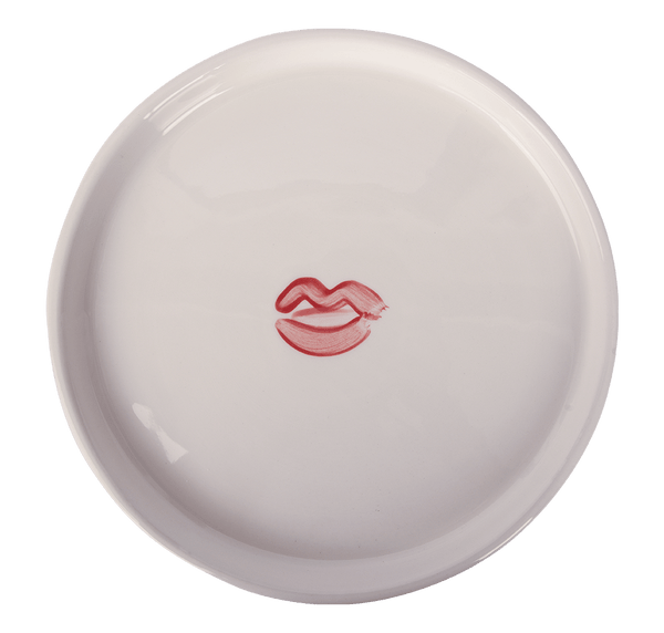 Plates Rhea Kalo Medium Rim Plate Red Kiss Red Kiss Apoella