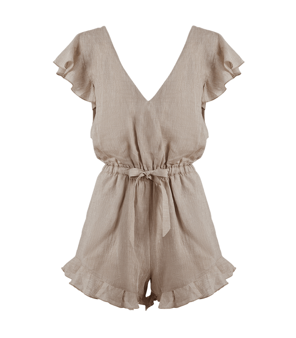 Playsuit Apoella Erifylli Linen Ruffle Playsuit S/M / Beige Apoella