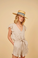 Playsuit Apoella Erifylli Linen Ruffle Playsuit Apoella