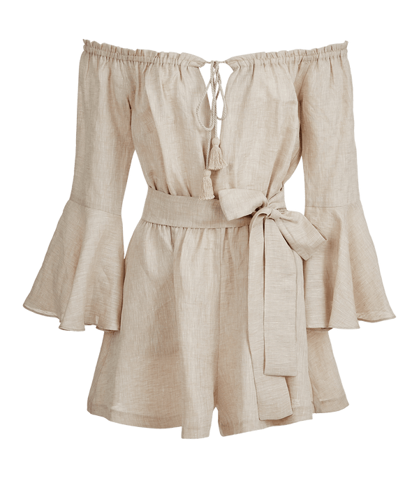 Playsuit Apoella Helectra Linen Off Shoulder Playsuit S/M / Beige Apoella