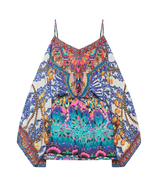 Playsuit Camilla Lucky Charms Drop Shoulder Playsuit Blue Multi M / Blue Multi Apoella