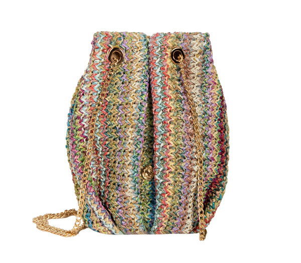 Pouch Apoella Naxos Raffia Straw Mini Shoulder Pouch O/S / Multi Apoella