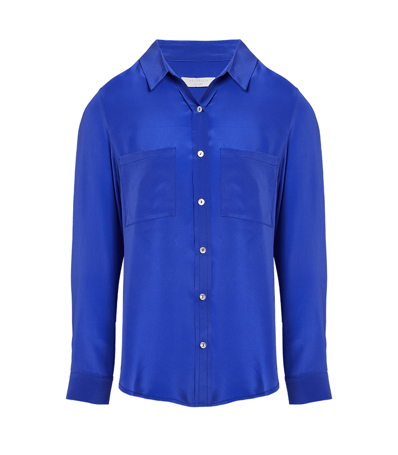 Shirt Apoella Iris Silk Shirt S / Royal Blue Apoella