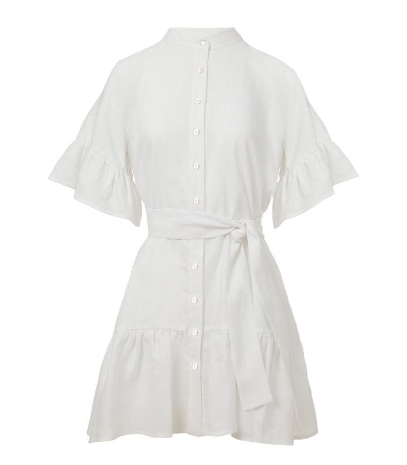 Shirtdress Apoella Chara Ruffle Shirtdress O/S / White Apoella